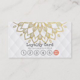 Loyalitätskarte Gold Blütenweißes Lederhaar Makeup Treuekarte
