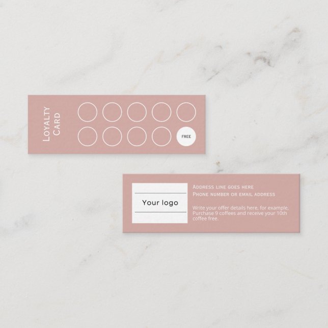 Loyalitätskarte, sauber und einfach, rot und rot treuekarte (Vorne/Hinten)