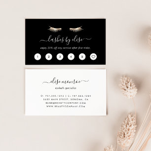 Loyalitätskarten für Black & Gold Lashes Treuekarte