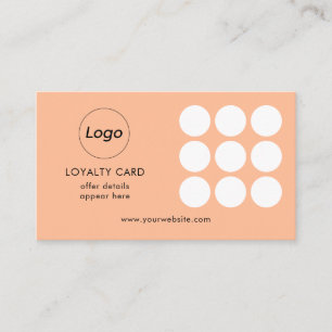 Loyalkarte für einfache Peach-Loyalitäten Visitenkarte