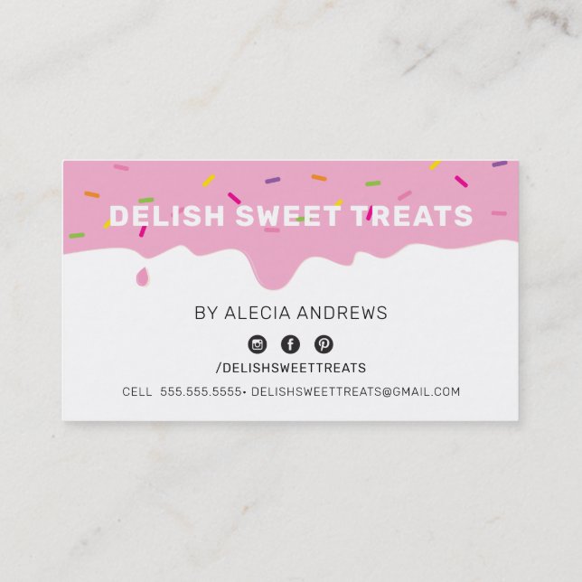 LOYALTY BELOHNT niedlichen Zuckerguss Tropfen Spri Treuekarte (Rückseite)