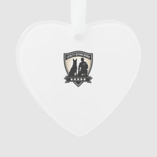 Loyalty Beyond Words Vintage K9 Polizeiabzeichen V Ornament