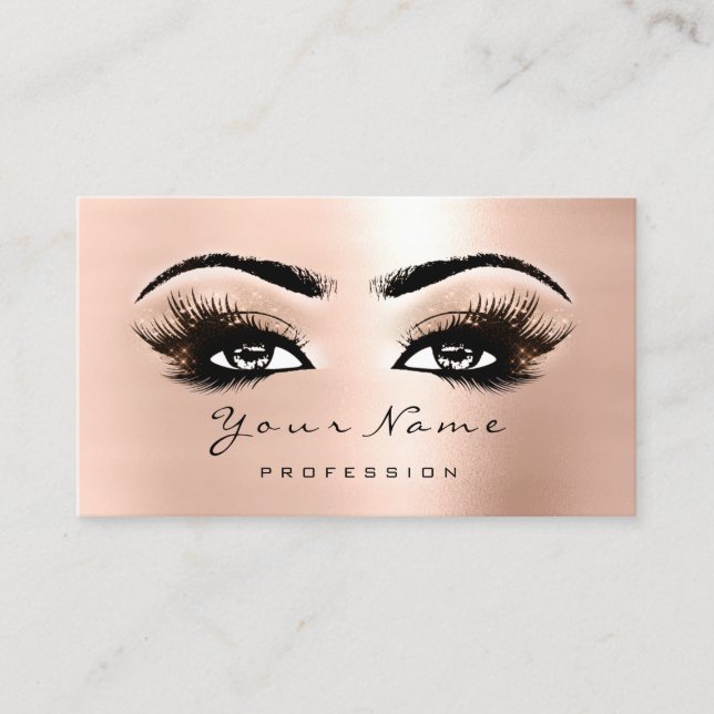 Loyalty Card 10 Makeup Lashes Blue Rose Treuekarte (Vorderseite)