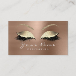Loyalty Card 10 Makeup Lashes Coffe Gold Treuekarte