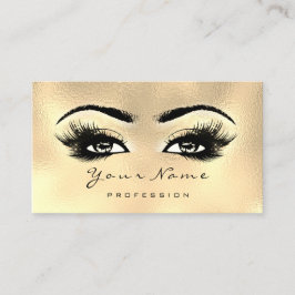 Loyalty Card 10 Makeup Lashes Glas Gold Treuekarte