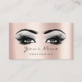Loyalty Card 10 Makeup Lashes Grau Rose Treuekarte