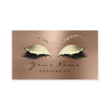Loyalty Card 10 Makeup Lashes Skin Gold