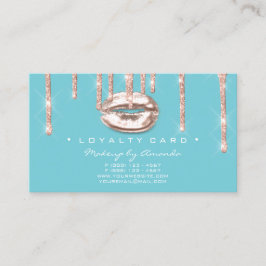 Loyalty Card 6 Beauty Salon Makeup Artist Kiss Blu Treuekarte