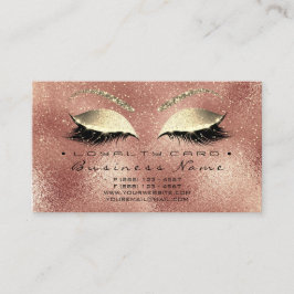 Loyalty Card 6 Beauty Salon Rose Peach Gold Treuekarte