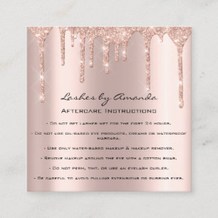 Loyalty Card 6 Punch Aftercare Eyelash Rose Treuekarte