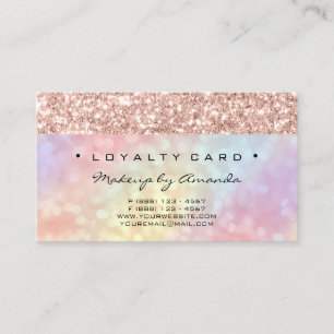 Loyalty Card 6 Punch Makeup Künstler Holografie Treuekarte