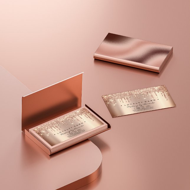 Loyalty Card 6 Punch Makeup Künstlerherz Rose Trop Treuekarte (Loyalty Card 6 Punch Makeup Artist Heart Rose Drip)