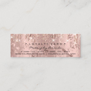 Loyalty Card 6 Punch Makeup Rose Blumenkohl Kleine Treuekarte