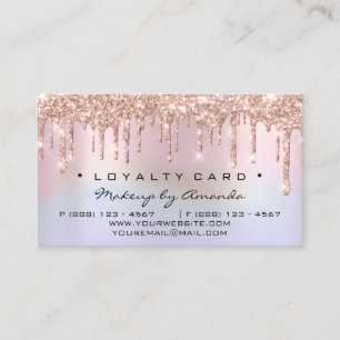 Loyalty Card 6 Punch Makeup Rose Holograph Treuekarte
