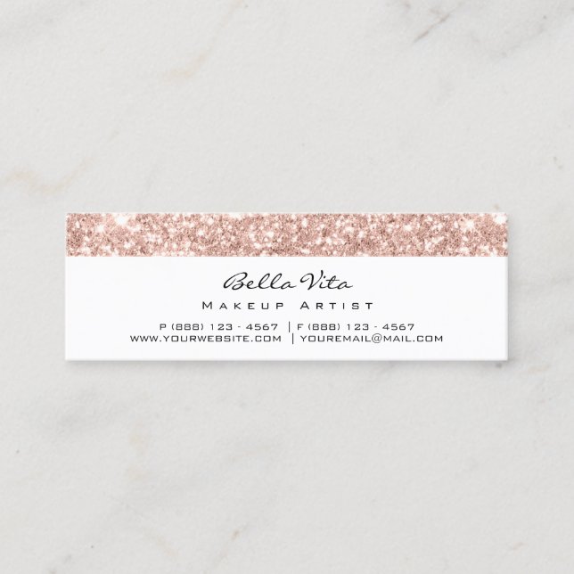 Loyalty Card 6 Punch Makeup White Rose Blue Spark Treuekarte (Vorderseite)