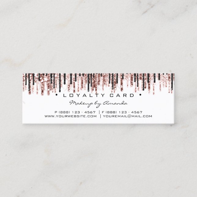 Loyalty Card 6 Punch Makeuty Beauty White Klein Treuekarte (Vorderseite)