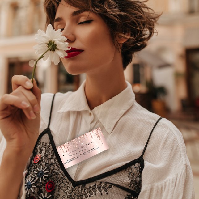 Loyalty Card 6 Punch Makeuty Herzfunktion Rose Kle Treuekarte (Loyalty Card 6 Punch Makeup Beauty Heart Rose Small )