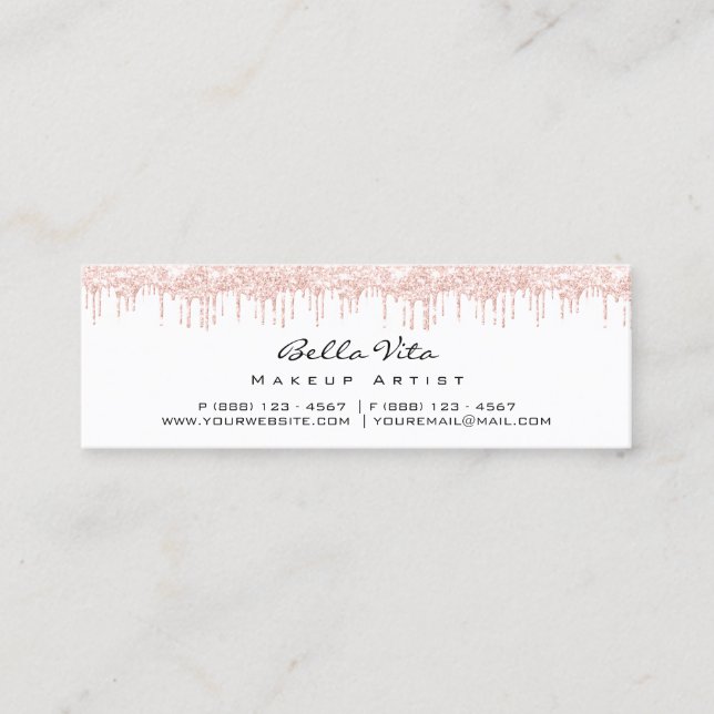 Loyalty Card 6 Punch Makeuty Herzstück Rose Lux Treuekarte (Vorderseite)