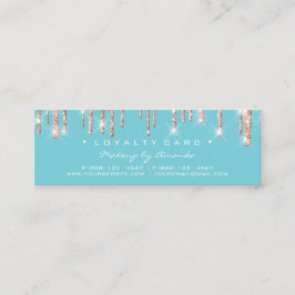 Loyalty Card 6 Punch Makeuty Rose Blau Treuekarte