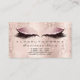 Loyalty Card 6 Schönheitssalon Lashes Pink Lux Treuekarte