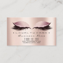 Loyalty Card 6 Schönheitssalon Lashes Rose WELLNES Treuekarte