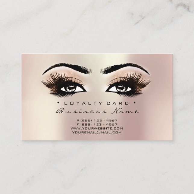 Loyalty Card 6 Schönheitssalon Lashes Treuekarte (Vorderseite)