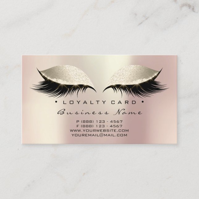 Loyalty Card 6 Schönheitssalon Lashes Treuekarte (Vorderseite)