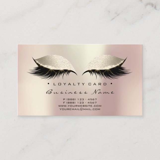 Loyalty Card 6 Schönheitssalon Lashes Treuekarte (Vorderseite)