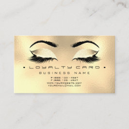 Loyalty Card 6 Schönheitssalon Makeup Glass Eyebro Treuekarte