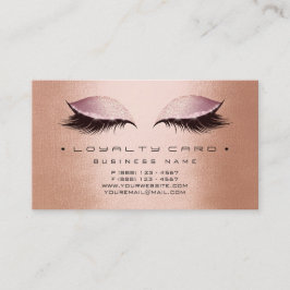 Loyalty Card 6 Schönheitssalon Makeup Kupfer Rose  Treuekarte