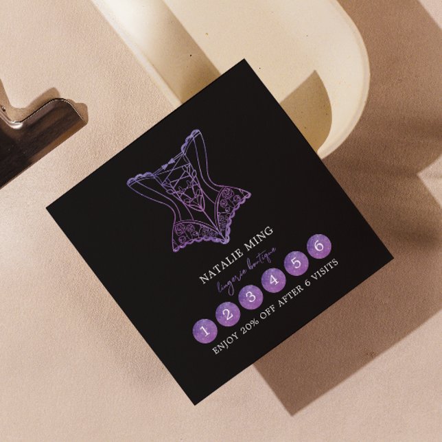 Loyalty Card Business Lace Boutique Treuekarte (Von Creator hochgeladen)