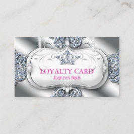 Loyalty Card Diamonds Glitzer Crown Treuekarte