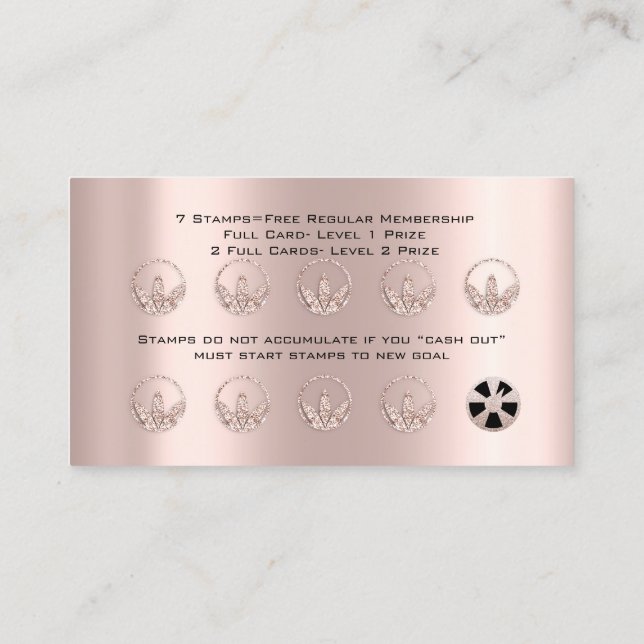 Loyalty Card Ernährung Gesundheitspflanzen Rose 10 Treuekarte (Rückseite)