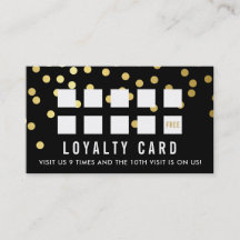 LOYALTY CARD glam conetti Gold schwarz