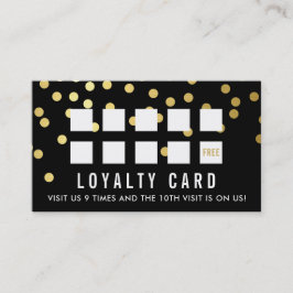 LOYALTY CARD glam conetti Gold schwarz Treuekarte
