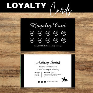 Loyalty Card Modernes, trendiges Pferdetraining Visitenkarte