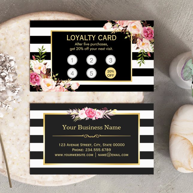 Loyalty Card Vintag Gold Salon Treuekarte (Von Creator hochgeladen)