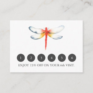 Loyalty Cards für Business Red Dragonfly Begleitkarte