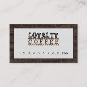 Loyalty Coffee Punch Modern White Wood Grain #3 Treuekarte