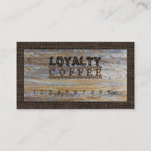 Loyalty Coffee Punch Modern Wood Grain #11 Treuekarte