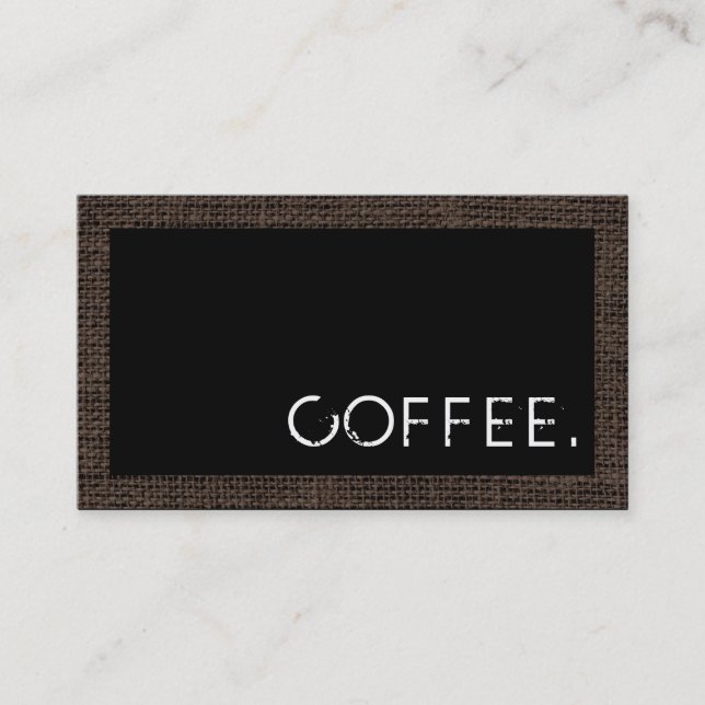 Loyalty Coffee Punch Moderner schwarzer Hintergrun Treuekarte (Vorderseite)