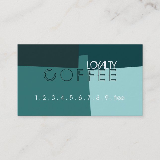Loyalty Coffee Punch Retro Farbmuster #17 Treuekarte (Vorderseite)