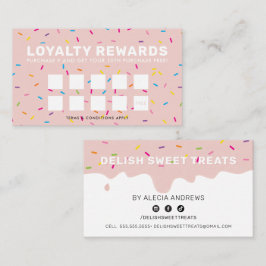 LOYALTY REWARDS Zuckerguss Tropfen Sprinklen rot Treuekarte