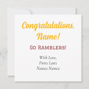 Loyola University Chicago Go Ramblers! Geschenkanh Feiertagskarte