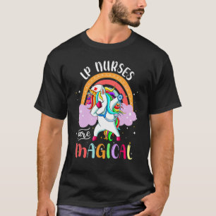 lp Nurses Rn Nursing Magical Unicorn Regenbogen T-Shirt