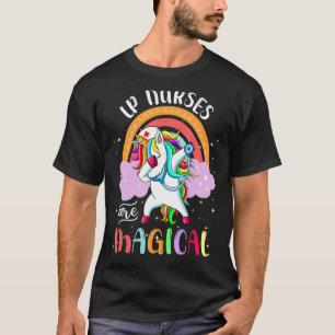 lp Nurses Rn Nursing Magical Unicorn Regenbogen T-Shirt