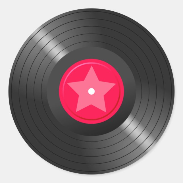 LP Record02 Runder Aufkleber (Vorderseite)