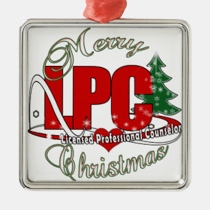 LPC CHRISTMAS Licensed Professional Counselor Ornament Aus Metall