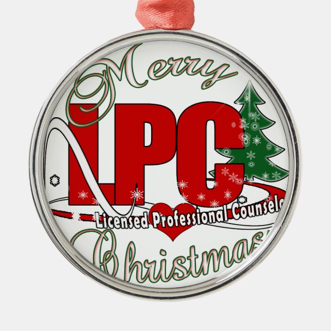 LPC CHRISTMAS Lizenzierter Beruflicher Berater Silbernes Ornament (Vorne)