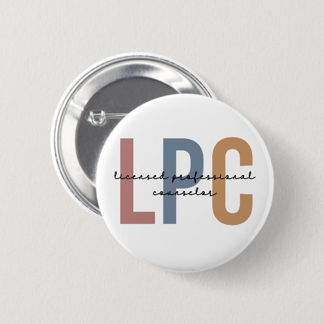 LPC lizenzierter Beruflicher Berater Button (Vorne & Hinten)